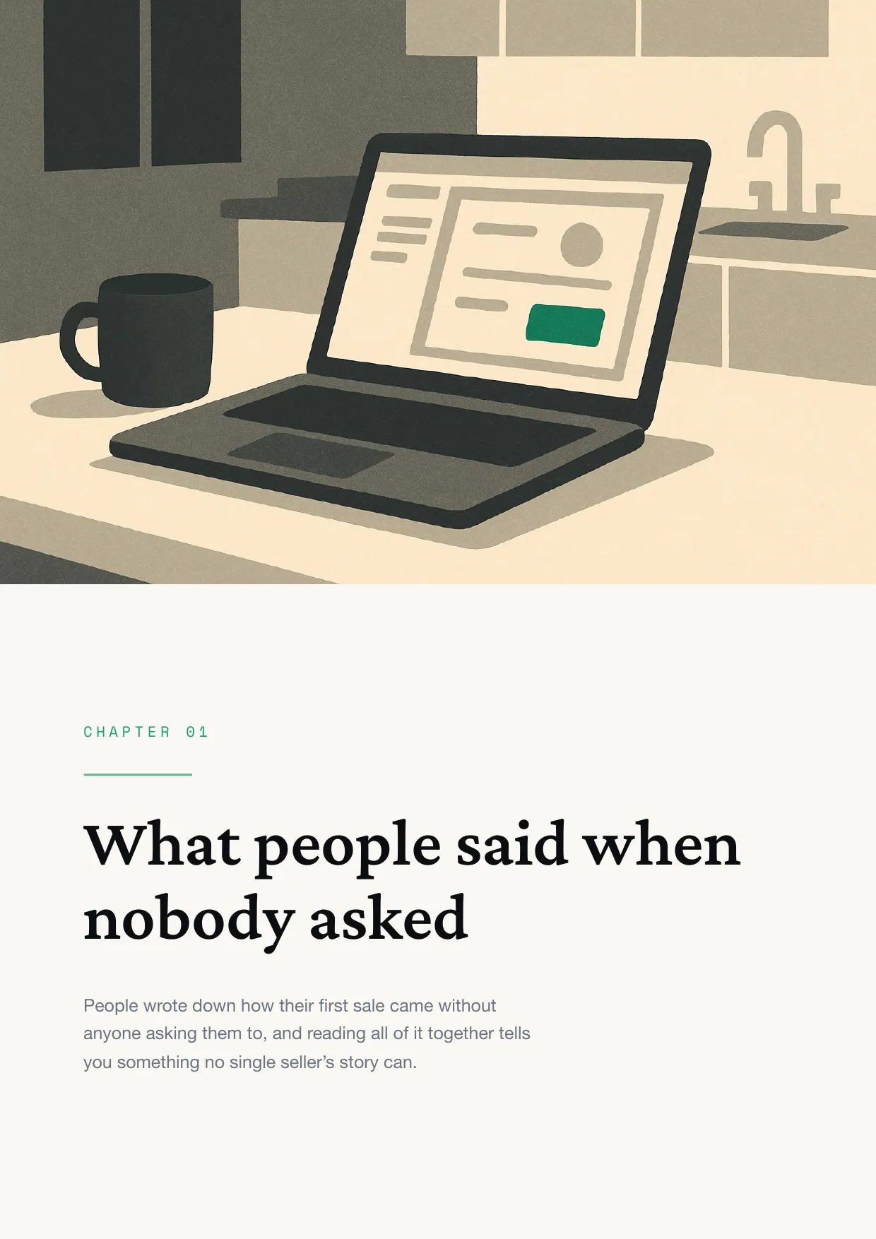 Chapter 1: What people said when nobody asked