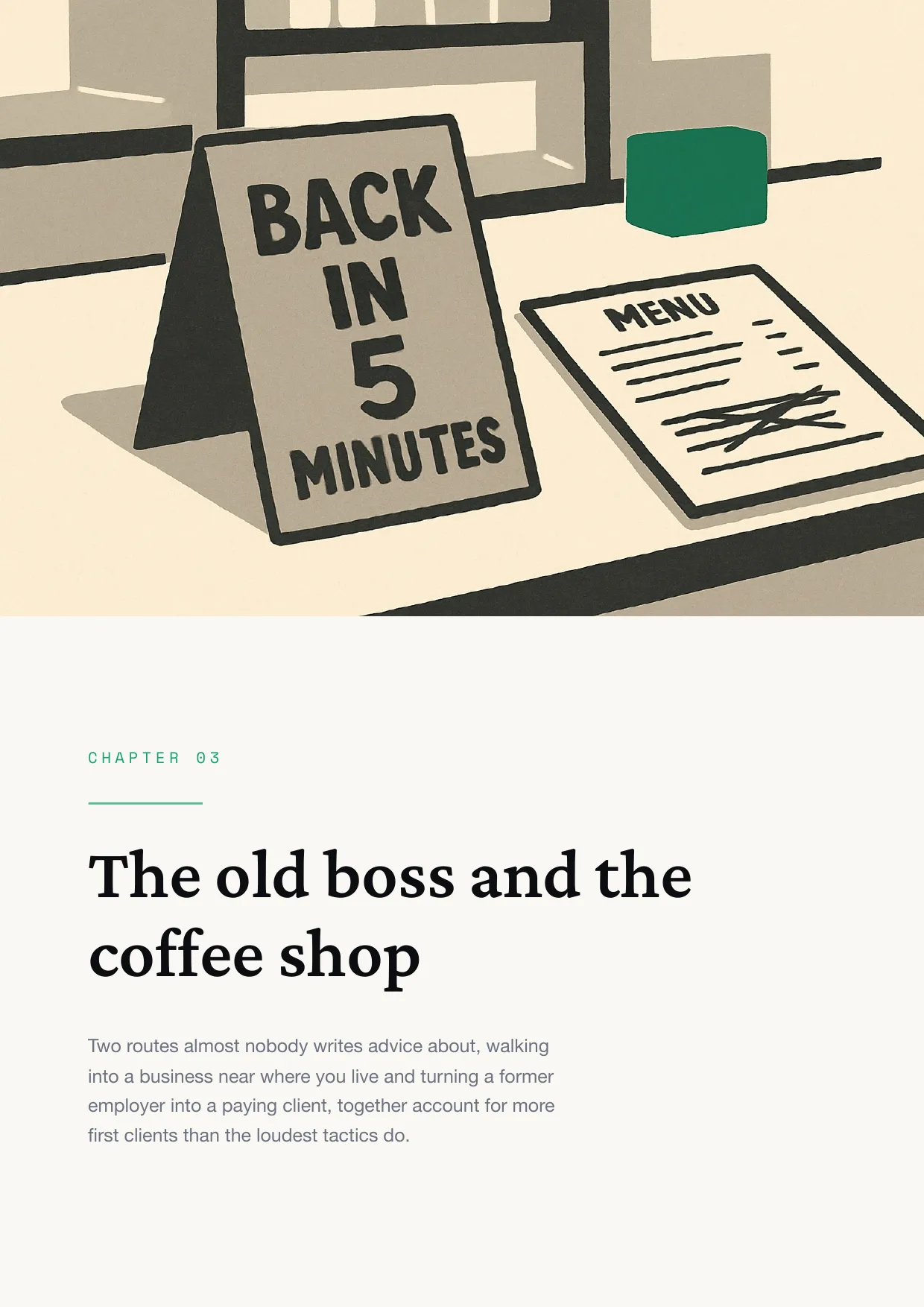 Chapter 3: The old boss and the coffee shop