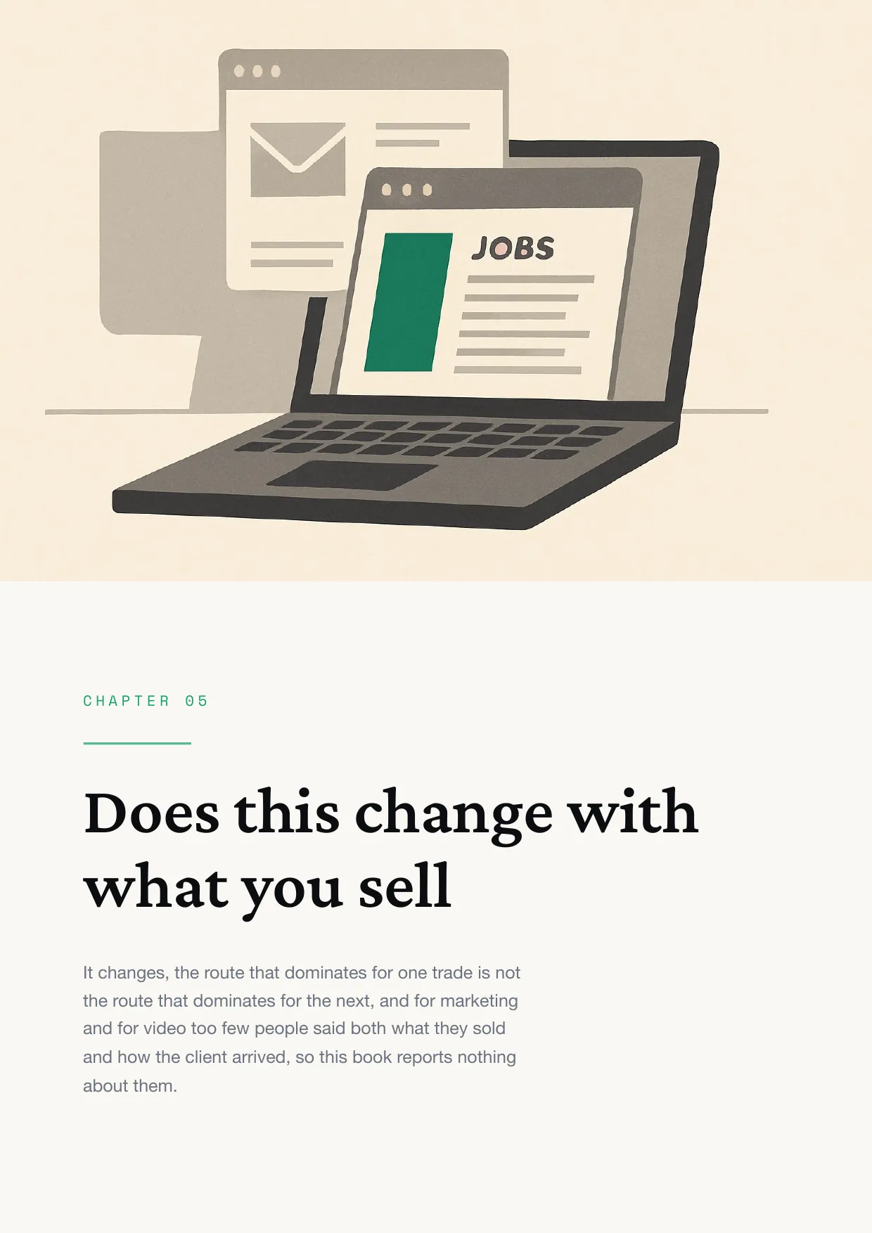 Chapter 5: Does this change with what you sell