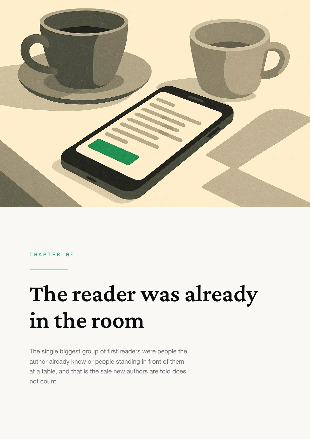 Chapter 5: The reader was already in the room