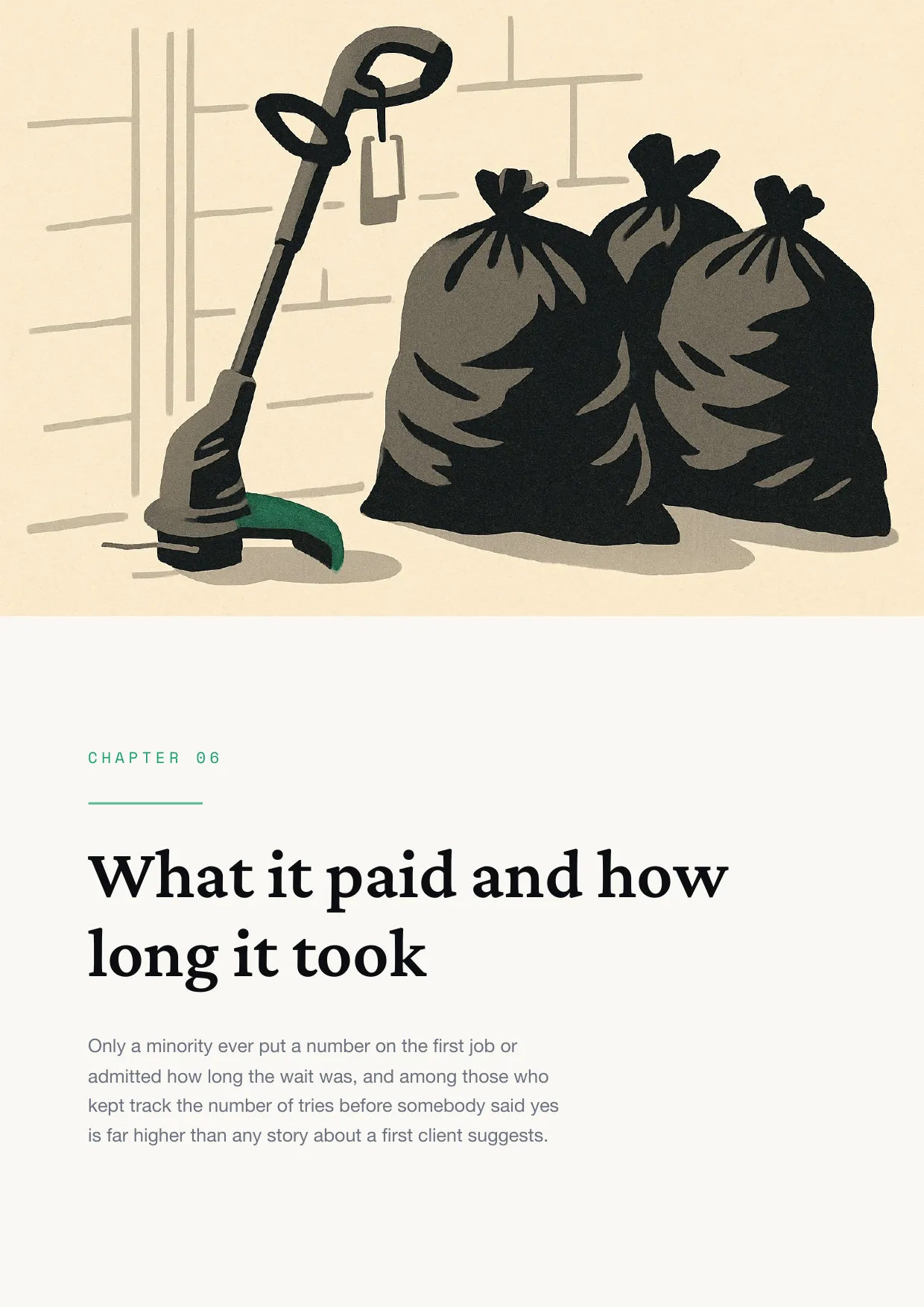 Chapter 6: What it paid and how long it took