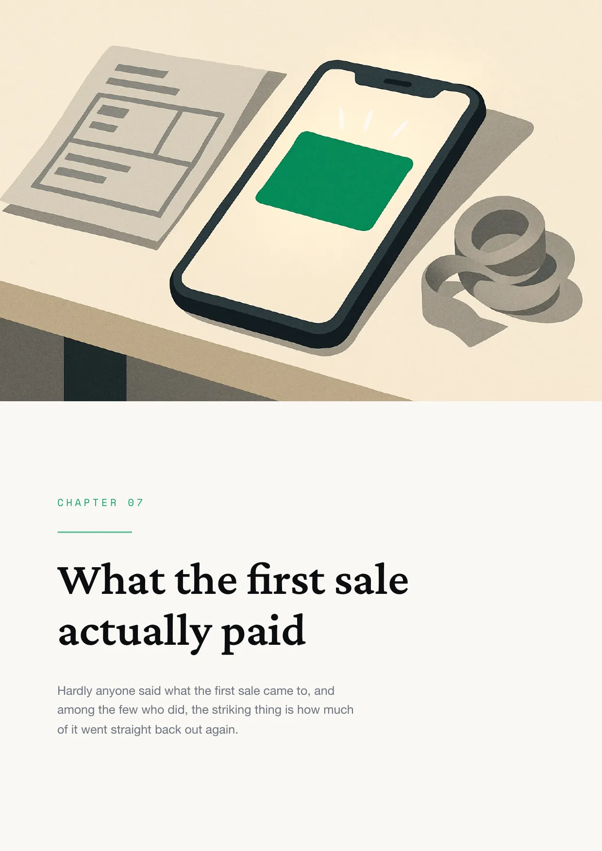 Chapter 7: What the first sale actually paid