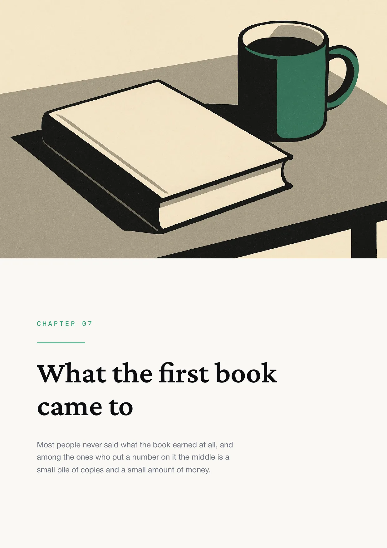 Chapter 7: What the first book came to