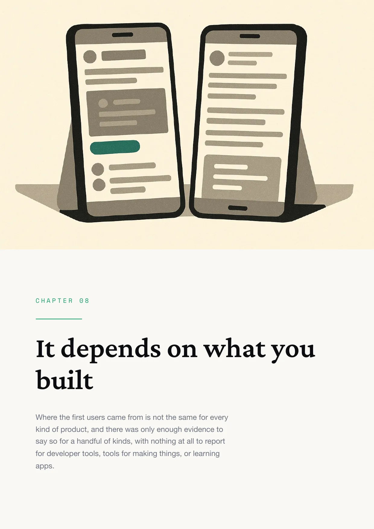 Chapter 8: It depends on what you built