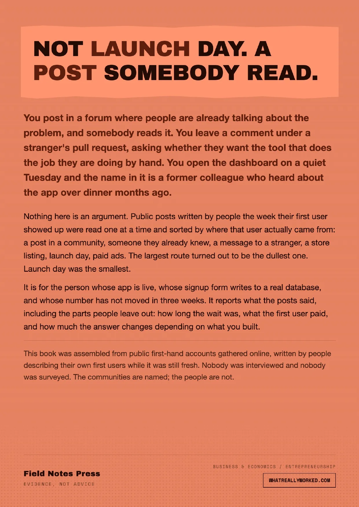Back cover: The back